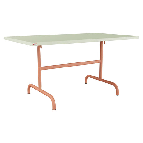Schaffner Säntis Table repas rabattable 140x80cm – Vert Pastel 64 / Terracotta 84