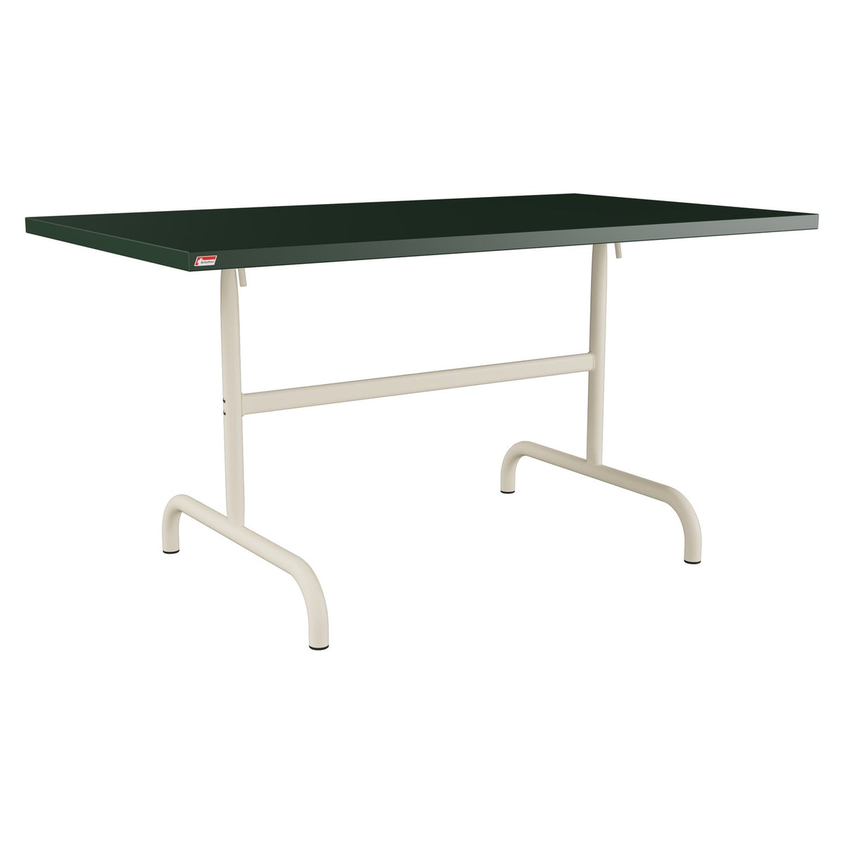 Schaffner Säntis Table repas rabattable 140x80cm – Vert Sapin 66 / Sable Pastel 15