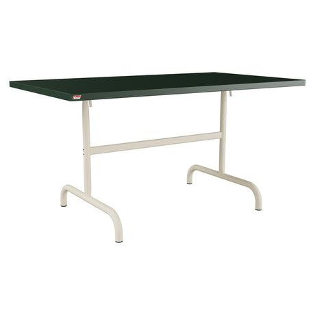 Schaffner Säntis Table repas rabattable 140x80cm – Vert Sapin 66 / Sable Pastel 15