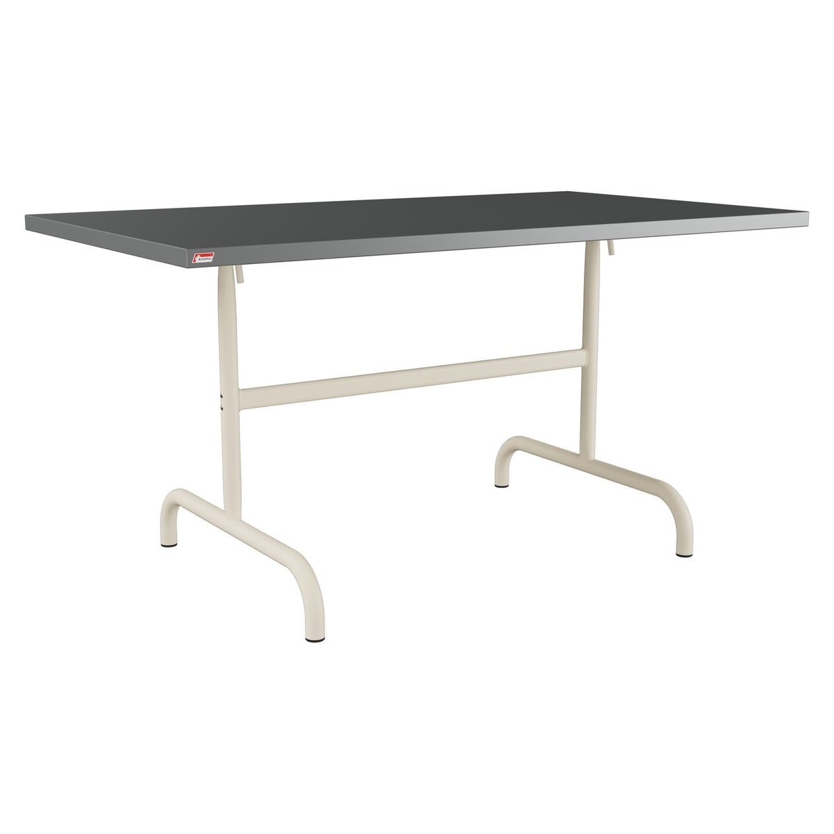 Schaffner Säntis Table repas rabattable 140x80cm – Graphite 73 / Sable Pastel 15