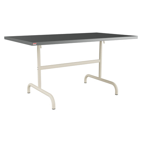 Schaffner Säntis Table repas rabattable 140x80cm – Graphite 73 / Sable Pastel 15