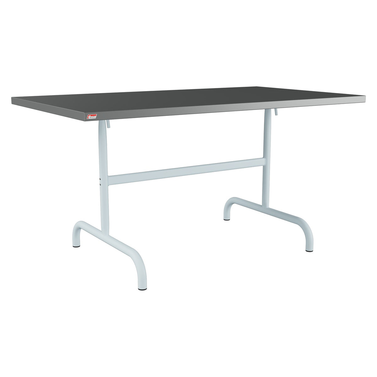 Schaffner Säntis Table repas rabattable 140x80cm – Graphite 73 / Bleu Pastel 51