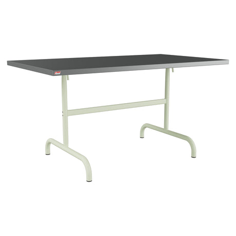 Schaffner Säntis Table repas rabattable 140x80cm – Graphite 73 / Vert Pastel 64