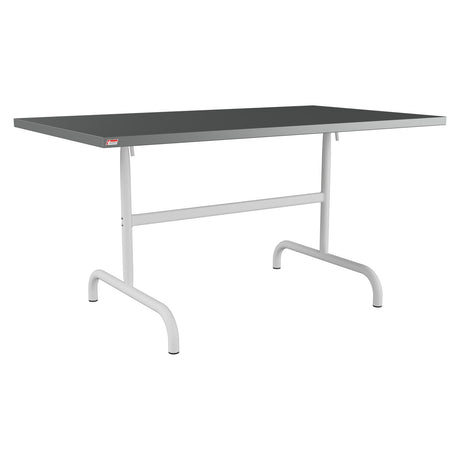 Schaffner Säntis Table repas rabattable 140x80cm – Graphite 73 / Gris Argent 78