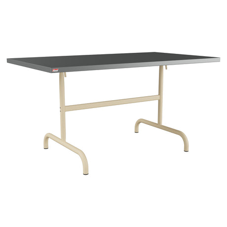 Schaffner Säntis Table repas rabattable 140x80cm – Graphite 73 / Marron Pastel 83
