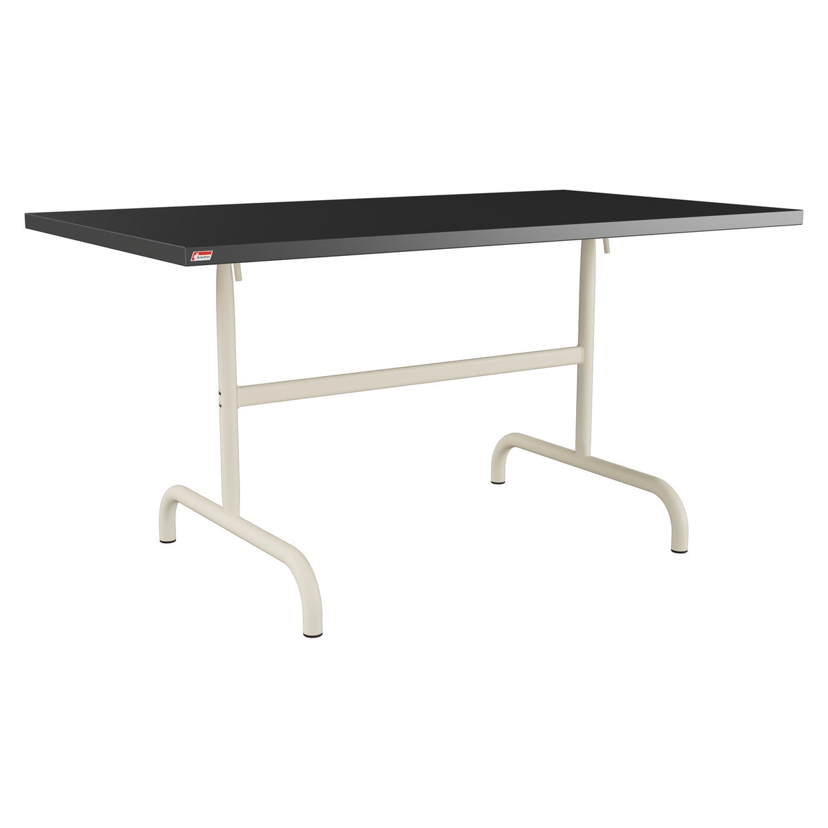 Schaffner Säntis Table repas rabattable 140x80cm – Anthracite 77 / Sable Pastel 15