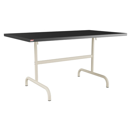 Schaffner Säntis Table repas rabattable 140x80cm – Anthracite 77 / Sable Pastel 15