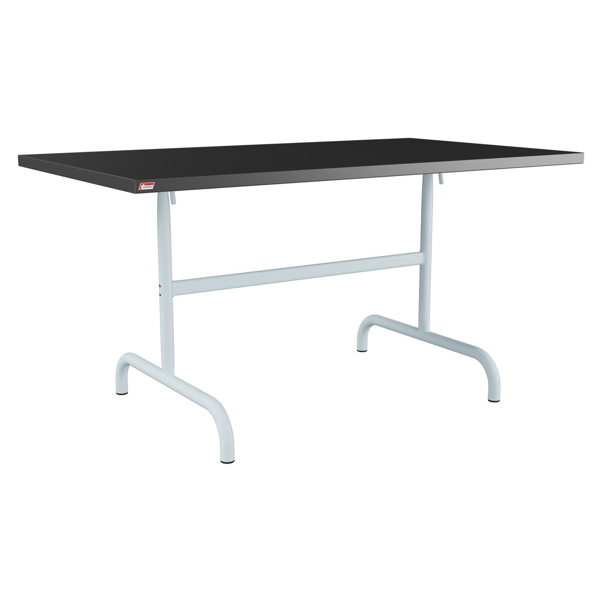 Schaffner Säntis Table repas rabattable 140x80cm – Anthracite 77 / Bleu Pastel 51