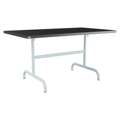 Schaffner Säntis Table repas rabattable 140x80cm – Anthracite 77 / Bleu Pastel 51