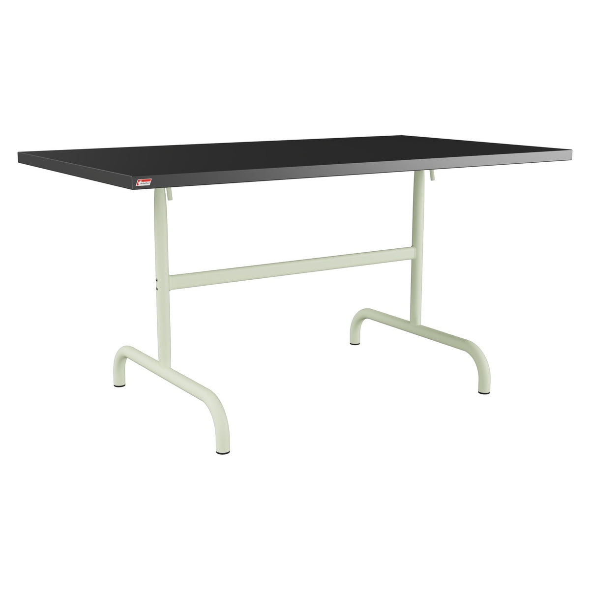 Schaffner Säntis Table repas rabattable 140x80cm – Anthracite 77 / Vert Pastel 64
