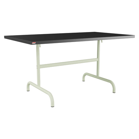 Schaffner Säntis Table repas rabattable 140x80cm – Anthracite 77 / Vert Pastel 64