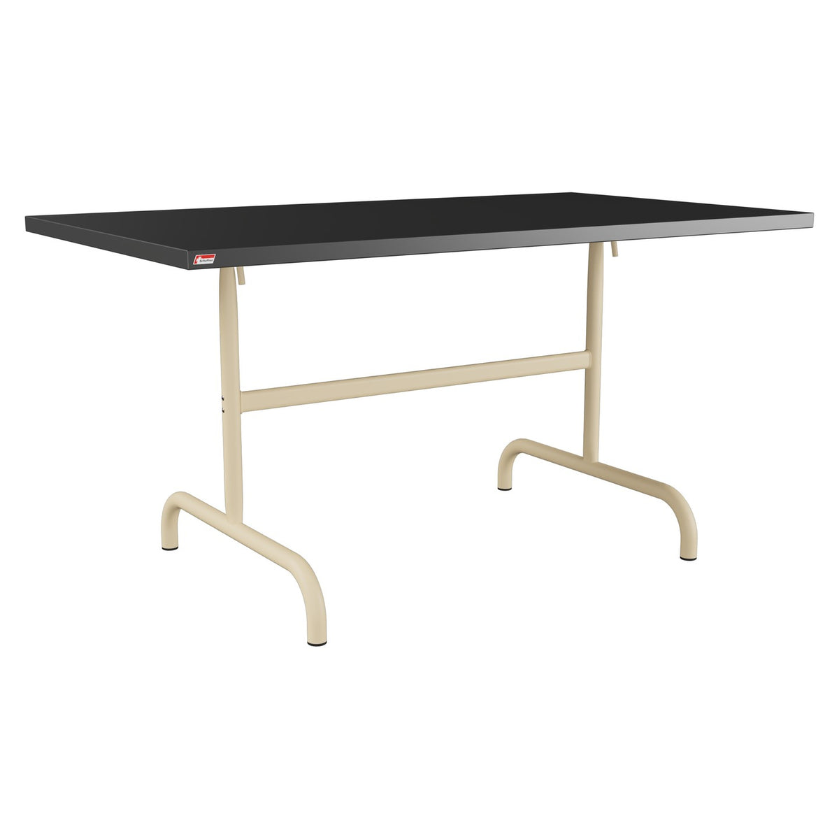 Schaffner Säntis Table repas rabattable 140x80cm – Anthracite 77 / Marron Pastel 83