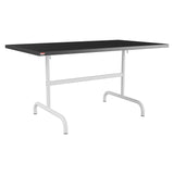 Schaffner Säntis Table repas rabattable 140x80cm – Anthracite 77 / Blanc 90