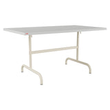 Schaffner Säntis Table repas rabattable 140x80cm – Gris Argent 78 / Sable Pastel 15