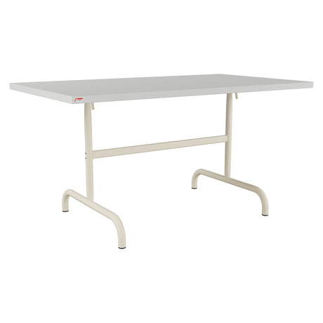 Schaffner Säntis Table repas rabattable 140x80cm – Gris Argent 78 / Sable Pastel 15