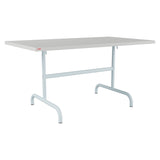 Schaffner Säntis Table repas rabattable 140x80cm – Gris Argent 78 / Bleu Pastel 51