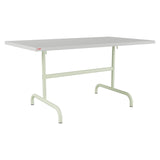 Schaffner Säntis Table repas rabattable 140x80cm – Gris Argent 78 / Vert Pastel 64