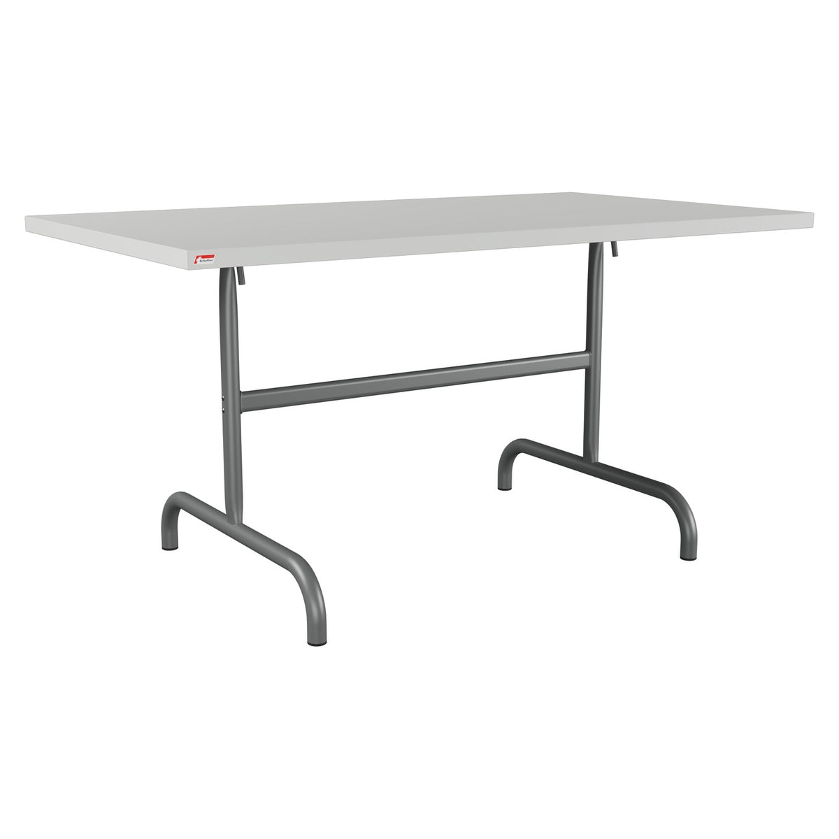 Schaffner Säntis Table repas rabattable 140x80cm – Gris Argent 78 / Graphite 73