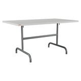 Schaffner Säntis Table repas rabattable 140x80cm – Gris Argent 78 / Graphite 73
