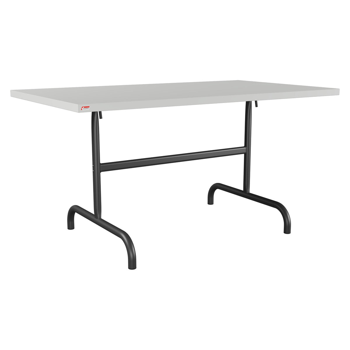 Schaffner Säntis Table repas rabattable 140x80cm – Gris Argent 78 / Anthracite 77