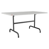 Schaffner Säntis Table repas rabattable 140x80cm – Gris Argent 78 / Anthracite 77