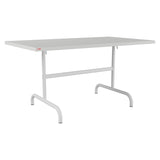 Schaffner Säntis Table repas rabattable 140x80cm – Gris Argent 78 / Gris Argent 78