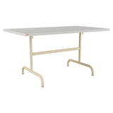 Schaffner Säntis Table repas rabattable 140x80cm – Gris Argent 78 / Marron Pastel 83