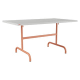 Schaffner Säntis Table repas rabattable 140x80cm – Gris Argent 78 / Terracotta 84