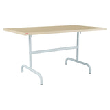 Schaffner Säntis Table repas rabattable 140x80cm – Marron Pastel 83 / Bleu Pastel 51
