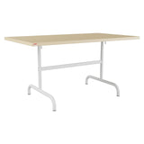 Schaffner Säntis Table repas rabattable 140x80cm – Marron Pastel 83 / Blanc 90
