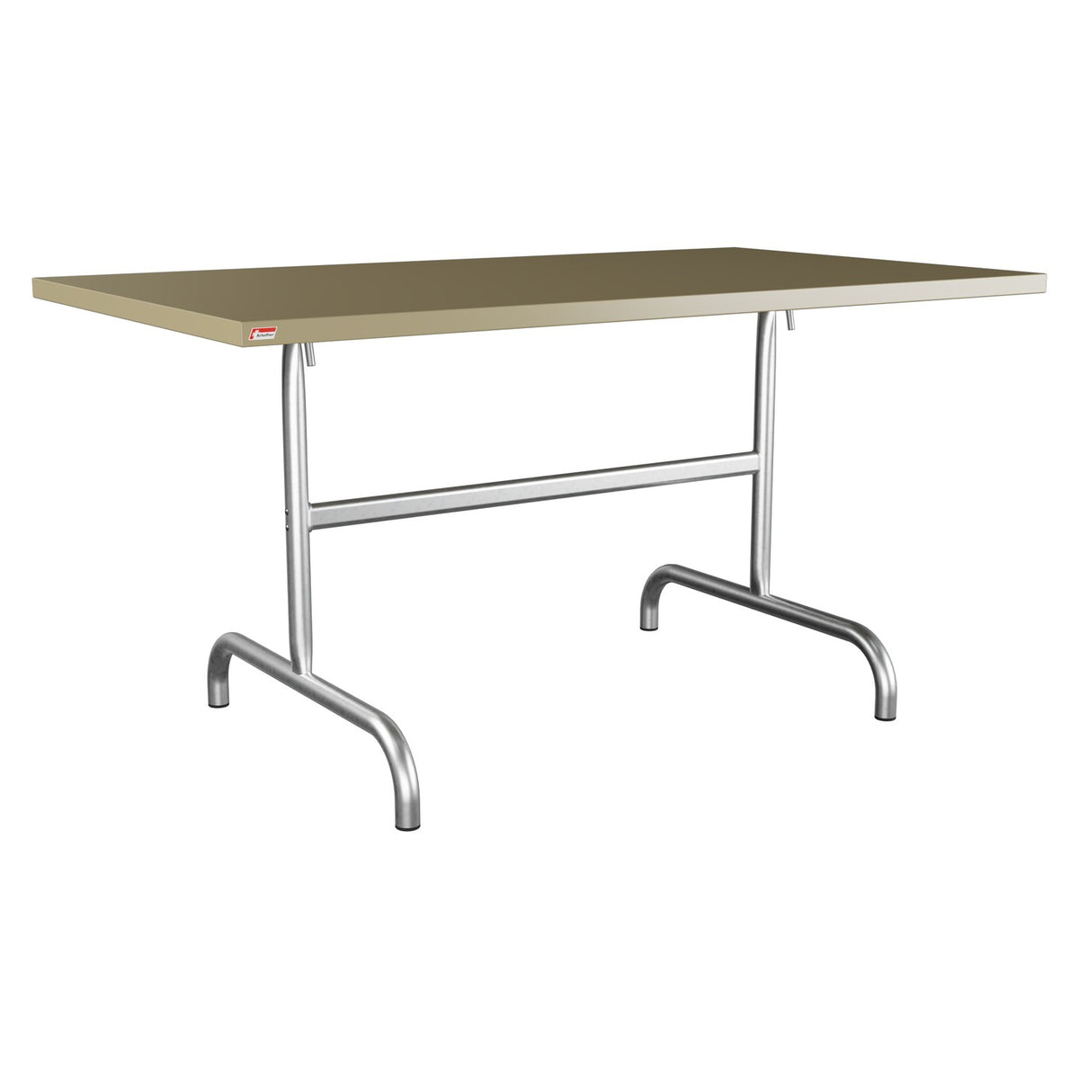 Schaffner Säntis Table repas rabattable 140x80cm – Champagne 85 / Galvanisé à chaud 02