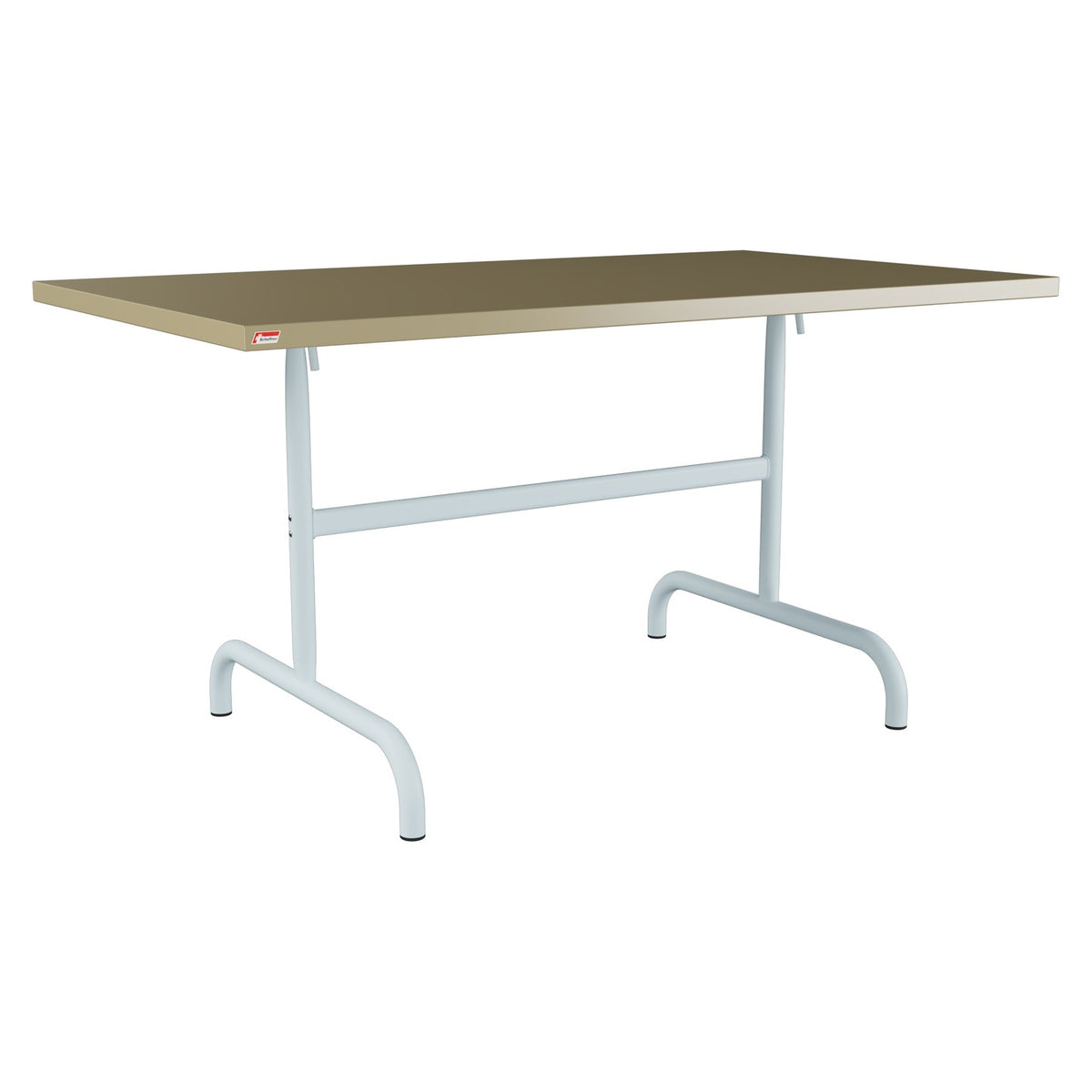 Schaffner Säntis Table repas rabattable 140x80cm – Champagne 85 / Bleu Pastel 51