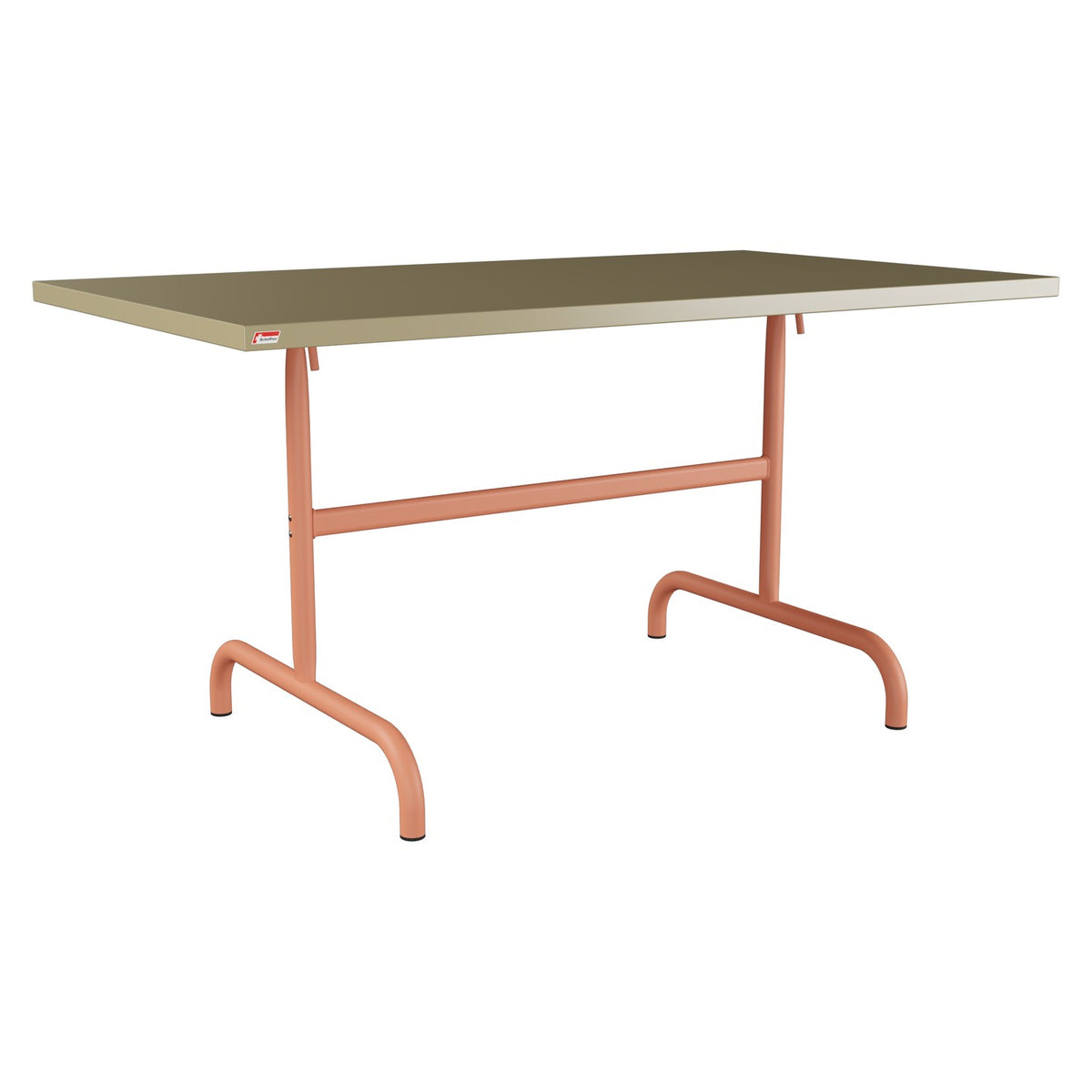 Schaffner Säntis Table repas rabattable 140x80cm – Champagne 85 / Terracotta 84