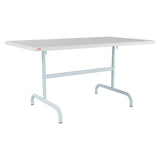 Schaffner Säntis Table repas rabattable 140x80cm – Blanc 90 / Bleu Pastel 51