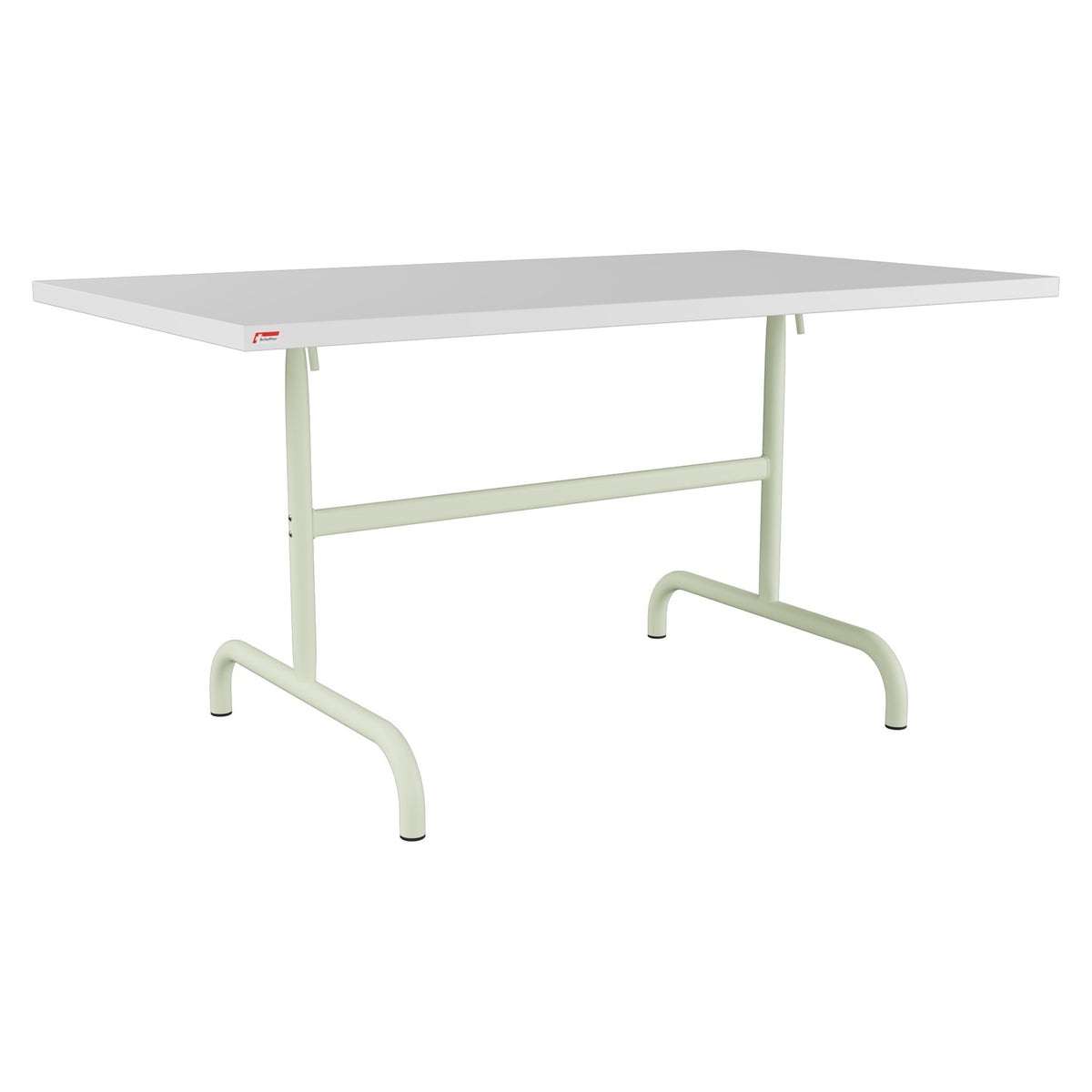 Schaffner Säntis Table repas rabattable 140x80cm – Blanc 90 / Vert Pastel 64