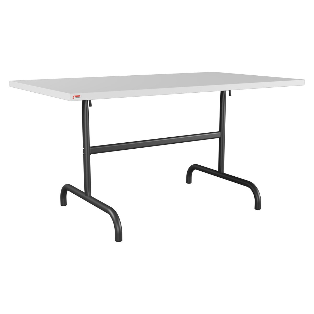 Schaffner Säntis Table repas rabattable 140x80cm – Blanc 90 / Anthracite 77