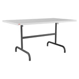 Schaffner Säntis Table repas rabattable 140x80cm – Blanc 90 / Noir 91