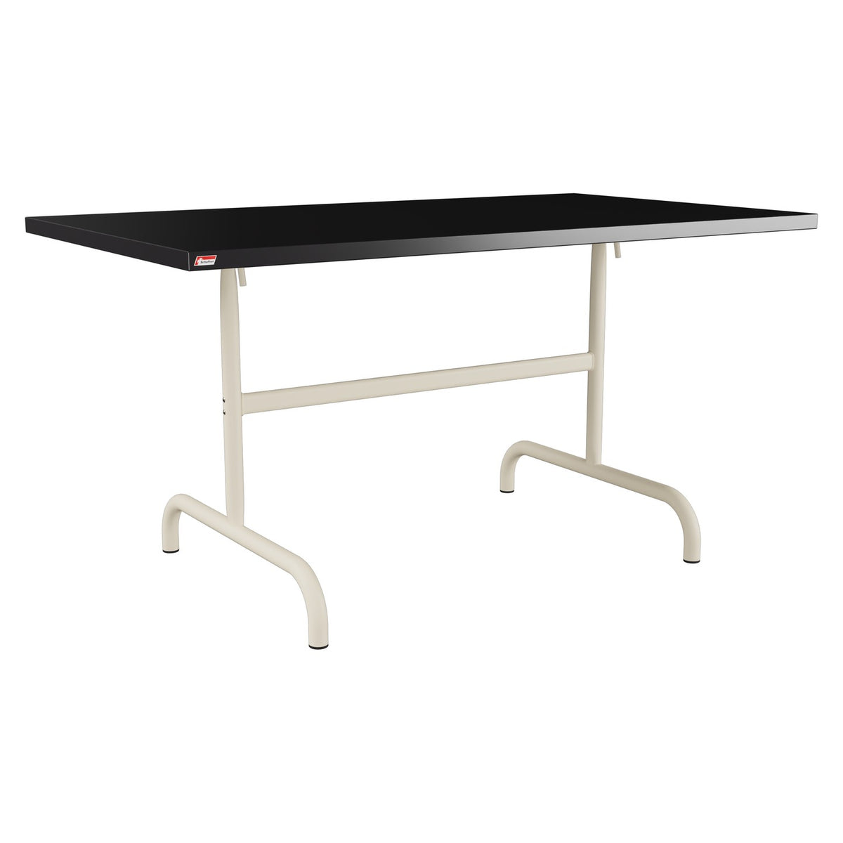 Schaffner Säntis Table repas rabattable 140x80cm – Noir 91 / Sable Pastel 15