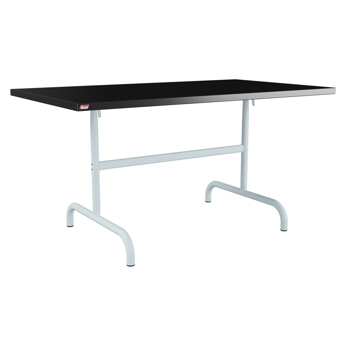 Schaffner Säntis Table repas rabattable 140x80cm – Noir 91 / Bleu Pastel 51