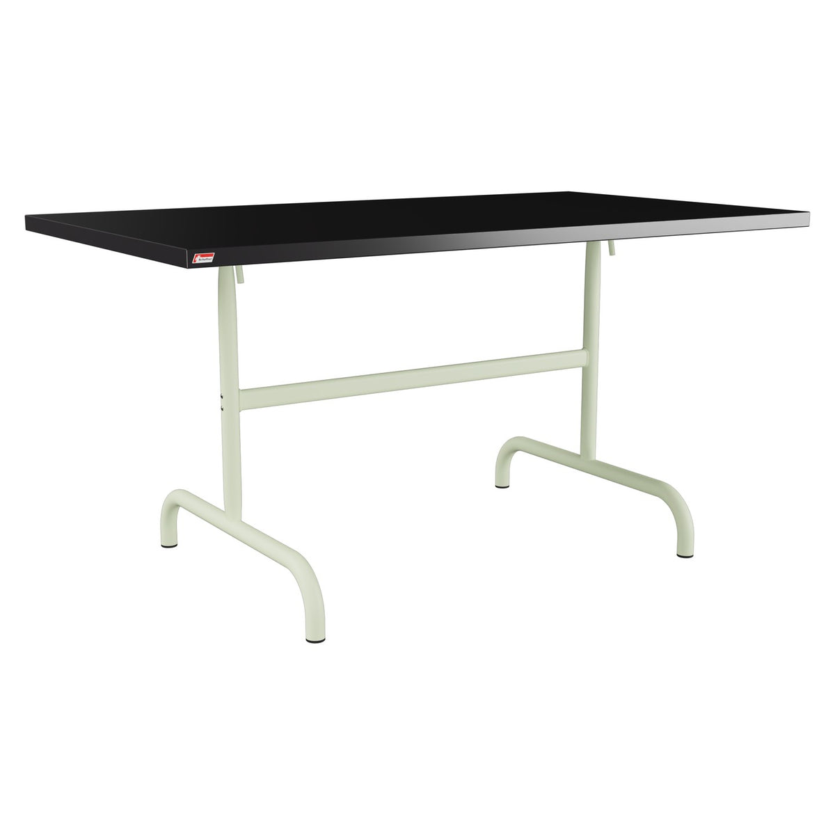 Schaffner Säntis Table repas rabattable 140x80cm – Noir 91 / Vert Pastel 64