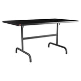Schaffner Säntis Table repas rabattable 140x80cm – Noir 91 / Anthracite 77
