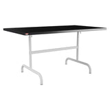 Schaffner Säntis Table repas rabattable 140x80cm – Noir 91 / Gris Argent 78