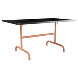 Schaffner Säntis Table repas rabattable 140x80cm – Noir 91 / Terracotta 84