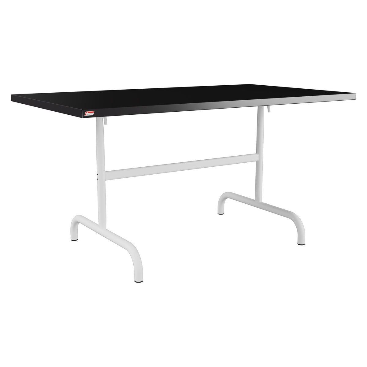 Schaffner Säntis Table repas rabattable 140x80cm – Noir 91 / Blanc 90