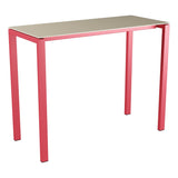 Schaffner Luzern table haute 140x60cm h:110cm – Sable Pastel 15 / Rouge Érable 33