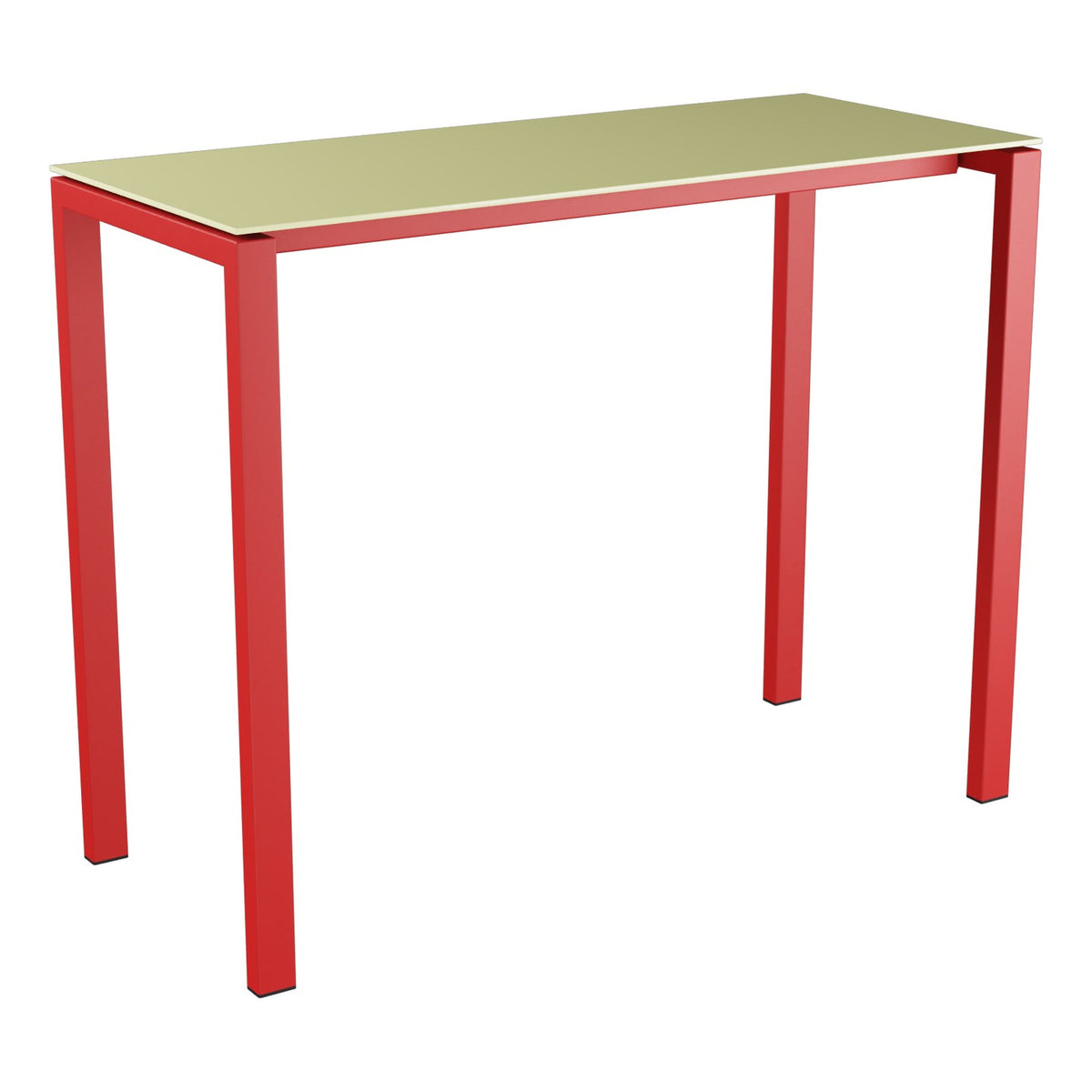 Schaffner Luzern table haute 140x60cm h:110cm – Jaune Buis 18 / Rouge 30