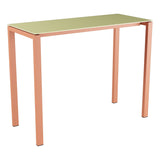 Schaffner Luzern table haute 140x60cm h:110cm – Jaune Buis 18 / Terracotta 84
