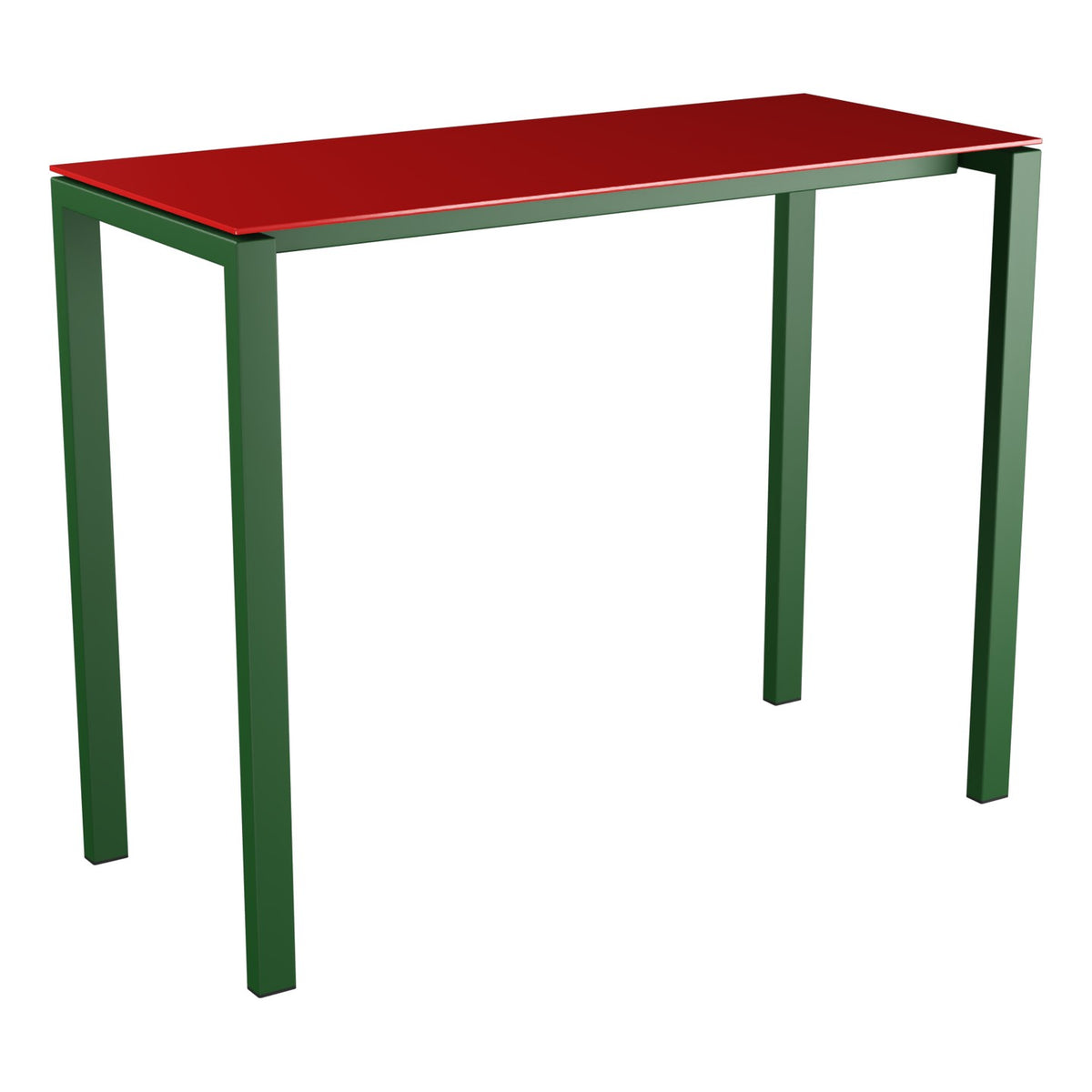 Schaffner Luzern table haute 140x60cm h:110cm – Rouge 30 / Vert Sapin 66