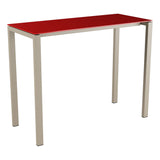 Schaffner Luzern table haute 140x60cm h:110cm – Rouge 30 / Champagne 85