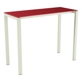 Schaffner Luzern table haute 140x60cm h:110cm – Rouge Érable 33 / Vert Pastel 64